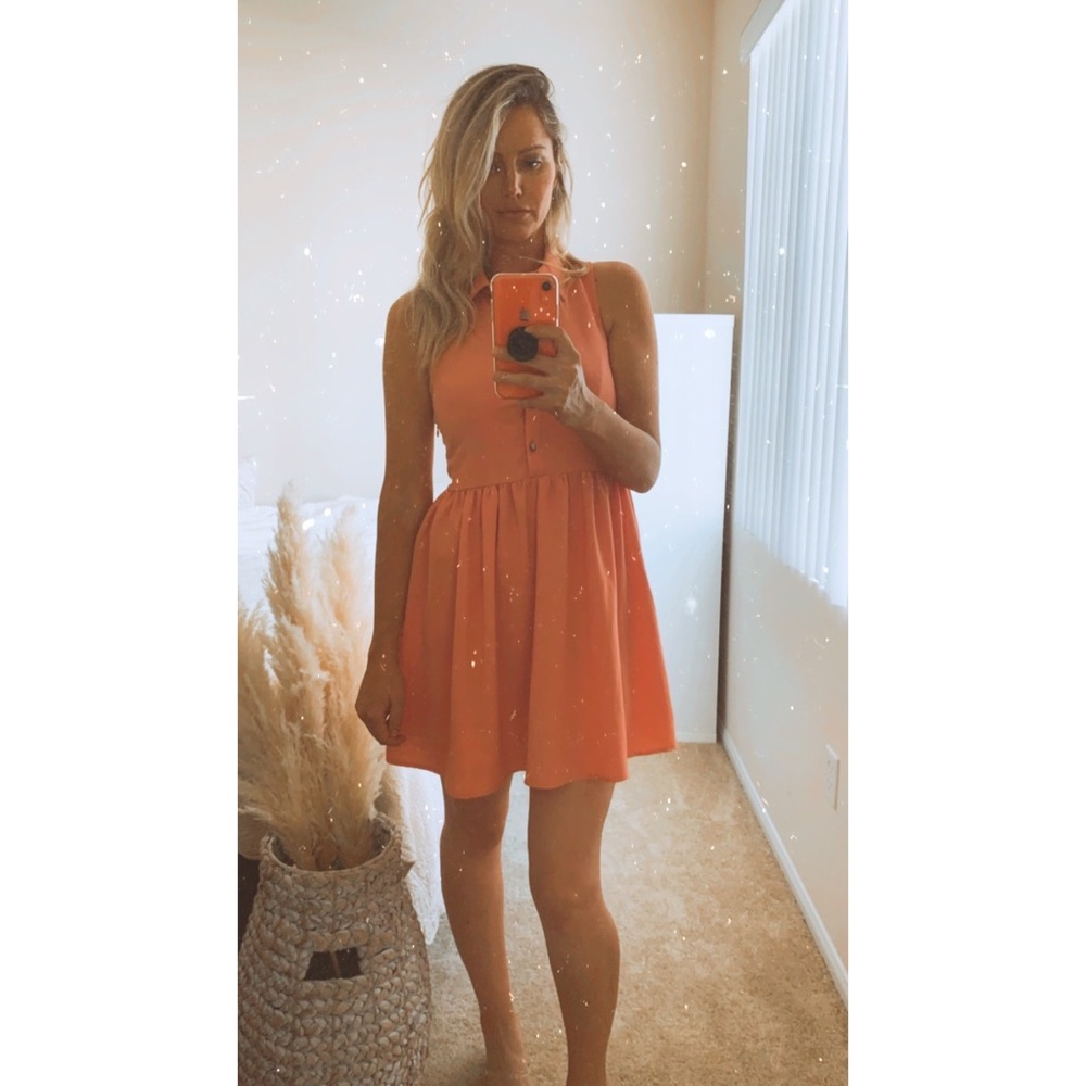 Pink mini dress